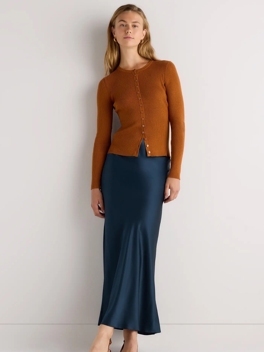 Quince 100% Silk Maxi Skirt